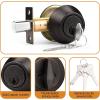 imageProbrico 1 Side Keyed Cylinder Deadbolt in Brushed Satin Nickel Keyway Keys Handleset 3 Keys AntiTheft Interiorampamp Exterior Door Hardware for Entrance Lock and Front GateOil Rubbed Bronze