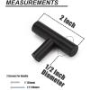 imageProbrico 15 Pack Flat Black Kitchen Cabinet Knobs 2 Inch Stainless Steel Single Hole Cabinet Pulls for Drawer Closet Dresser