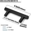 imageProbrico 15 Pack Flat Black Single Hole Cabinet Knobs 2quot Drawer Handle Pulls Kitchen Cupboard T Bar Knobs Stainless Steel Furniture HardwareBlack