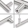 imageProbrico 15 Pack Flat Black Single Hole Cabinet Knobs 2quot Drawer Handle Pulls Kitchen Cupboard T Bar Knobs Stainless Steel Furniture HardwareBrushed Nickel