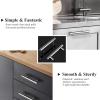 imageProbrico 15 Pack Flat Black Single Hole Cabinet Knobs 2quot Drawer Handle Pulls Kitchen Cupboard T Bar Knobs Stainless Steel Furniture HardwarePolished Chrome