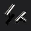 imageProbrico 15 Pack Flat Black Single Hole Cabinet Knobs 2quot Drawer Handle Pulls Kitchen Cupboard T Bar Knobs Stainless Steel Furniture HardwarePolished Chrome