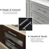 imageProbrico 15 Pack Flat Black Single Hole Cabinet Knobs 2quot Drawer Handle Pulls Kitchen Cupboard T Bar Knobs Stainless Steel Furniture HardwarePolished Chrome