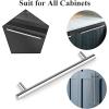 imageProbrico 15 Pack Flat Black Single Hole Cabinet Knobs 2quot Drawer Handle Pulls Kitchen Cupboard T Bar Knobs Stainless Steel Furniture HardwarePolished Chrome
