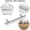 imageProbrico 15 Pack Flat Black Single Hole Cabinet Knobs 2quot Drawer Handle Pulls Kitchen Cupboard T Bar Knobs Stainless Steel Furniture HardwarePolished Chrome
