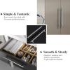 imageProbrico 15 Pack Flat Black Single Hole Cabinet Knobs 2quot Drawer Handle Pulls Kitchen Cupboard T Bar Knobs Stainless Steel Furniture HardwarePolished Chrome