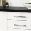 imageProbrico 15 Pack Flat Black Single Hole Cabinet Knobs 2quot Drawer Handle Pulls Kitchen Cupboard T Bar Knobs Stainless Steel Furniture HardwarePolished Chrome