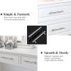 imageProbrico 15 Pack Flat Black Single Hole Cabinet Knobs 2quot Drawer Handle Pulls Kitchen Cupboard T Bar Knobs Stainless Steel Furniture HardwarePolished Chrome