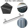 imageProbrico 15 Pack Flat Black Single Hole Cabinet Knobs 2quot Drawer Handle Pulls Kitchen Cupboard T Bar Knobs Stainless Steel Furniture HardwarePolished Chrome