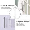 imageProbrico 15 Pack Flat Black Single Hole Cabinet Knobs 2quot Drawer Handle Pulls Kitchen Cupboard T Bar Knobs Stainless Steel Furniture HardwarePolished Chrome