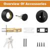 imageProbrico 2 Pack Oil Rubbed Bronze Single Cylinder Deadbolt Lock Set Keyed One Side Door Lock for Exterior and Interior Door All Keyed AlikeBlack