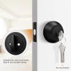 imageProbrico 2 Pack Oil Rubbed Bronze Single Cylinder Deadbolt Lock Set Keyed One Side Door Lock for Exterior and Interior Door All Keyed AlikeBlack