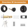 imageProbrico 2 Pack Oil Rubbed Bronze Single Cylinder Deadbolt Lock Set Keyed One Side Door Lock for Exterior and Interior Door All Keyed AlikeOil Rubbed Bronze