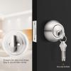 imageProbrico 2 Pack Oil Rubbed Bronze Single Cylinder Deadbolt Lock Set Keyed One Side Door Lock for Exterior and Interior Door All Keyed AlikeSatin Nickel