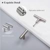 imageProbrico 30 PackStainless Steel Cabinet Knobs Drawer Pulls Furniture HardwareModern Cabinet Pull Drawer Handle Hardware for Kitchen and Bathroom Cabinets Cupboard 2in Overall Length