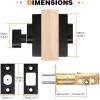 imageProbrico Black Single Cylinder DeadboltKeyed One SideResidential Security Square Door Lock for Interior and ExteriorAll Keyed Alike2Pack