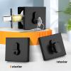 imageProbrico Black Single Cylinder DeadboltKeyed One SideResidential Security Square Door Lock for Interior and ExteriorAll Keyed Alike2Pack
