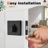 imageProbrico Black Single Cylinder DeadboltKeyed One SideResidential Security Square Door Lock for Interior and ExteriorAll Keyed Alike2Pack