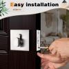 imageProbrico Satin Nickel Single Cylinder DeadboltKeyed One Side Deadbolt LockResidential Security Square Door Lock for Interior and Exterior2PackSatin Nickel