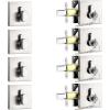 imageProbrico Satin Nickel Single Cylinder DeadboltKeyed One Side Deadbolt LockResidential Security Square Door Lock for Interior and Exterior2PackSatin Nickel