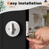imageProbrico1 Pack Combo Packs Single Cylinder Deadbolts Satin Nickel Keyed Different Exterior Lockset Handleset for Entrance Door and Front Gate AntiTheft Keyway Key Hardware 3 Keys