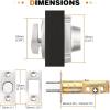 imageProbrico1 Pack Combo Packs Single Cylinder Deadbolts Satin Nickel Keyed Different Exterior Lockset Handleset for Entrance Door and Front Gate AntiTheft Keyway Key Hardware 3 Keys