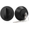imageProbrico 1 Side Keyed Cylinder Deadbolt in Brushed Satin Nickel Keyway Keys Handleset 3 Keys AntiTheft Interiorampamp Exterior Door Hardware for Entrance Lock and Front GateBlack