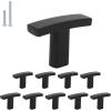 imageProbrico 10 Pack Cabinet knobs Matte Black Cabinet Knobs and HandlesDoor Handles Kitchen Bathroom Hardware for Drawer Hutch Dresser Closet Cupboard Wardrobe