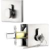 imageProbrico Satin Nickel Single Cylinder DeadboltKeyed One Side Deadbolt LockResidential Security Square Door Lock for Interior and Exterior2PackSatin Nickel