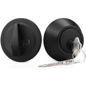 imageProbrico 1 Side Keyed Cylinder Deadbolt in Brushed Satin Nickel Keyway Keys Handleset 3 Keys AntiTheft Interiorampamp Exterior Door Hardware for Entrance Lock and Front GateBlack
