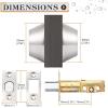 imageProbrico 3 Pack Satin Brushed Nickel Double Cylinder Deadbolt Lock Round Keyed Both Side Door LockKeyed AlikeBrushed Nickel