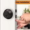 imageProbrico 3 Pack Satin Brushed Nickel Double Cylinder Deadbolt Lock Round Keyed Both Side Door LockKeyed AlikeOil Rubbed Bronze