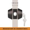 imageProbrico 3 Pack Satin Brushed Nickel Double Cylinder Deadbolt Lock Round Keyed Both Side Door LockKeyed AlikeOil Rubbed Bronze