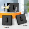 imageProbrico Black Double Cylinder DeadboltKeyed Both SideResidential Security Square Door Lock for Interior and Exterior2PackBlack
