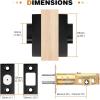 imageProbrico Black Double Cylinder DeadboltKeyed Both SideResidential Security Square Door Lock for Interior and Exterior2PackBlack