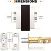 imageProbrico Black Double Cylinder DeadboltKeyed Both SideResidential Security Square Door Lock for Interior and Exterior2PackSatin Nickel