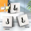 imageProbrico Black Double Cylinder DeadboltKeyed Both SideResidential Security Square Door Lock for Interior and Exterior2PackSatin Nickel