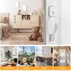 imageProbrico Black Lower Half Front Entry Handleset Heavy Duty Entry Door Handle with Interior Reversible Handed Lever Lock Grip Handle with Wave Lever Keyless Door Locks 1PackSatin Nickel