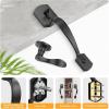 imageProbrico Black Lower Half Front Entry Handleset Heavy Duty Entry Door Handle with Interior Reversible Handed Lever Lock Grip Handle with Wave Lever Keyless Door Locks 1PackBlack