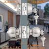 imageProbrico Door Knob and Deadbolt Set Exterior Door Lock Set 4 Pack Enrty Door Locks with Single Cylinder Deadbolt with The Same Keys Brushed Nickel Keyed AlikeBrushed Nickel