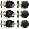 imageProbrico Door Knob and Deadbolt Set Exterior Door Lock Set 4 Pack Enrty Door Locks with Single Cylinder Deadbolt with The Same Keys Brushed Nickel Keyed AlikeBlack