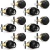 imageProbrico Door Knob and Deadbolt Set Exterior Door Lock Set 4 Pack Enrty Door Locks with Single Cylinder Deadbolt with The Same Keys Brushed Nickel Keyed AlikeBlack