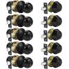 imageProbrico Door Knob and Deadbolt Set Exterior Door Lock Set 4 Pack Enrty Door Locks with Single Cylinder Deadbolt with The Same Keys Brushed Nickel Keyed AlikeBlack