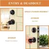 imageProbrico Door Knob and Deadbolt Set Exterior Door Lock Set 4 Pack Enrty Door Locks with Single Cylinder Deadbolt with The Same Keys Brushed Nickel Keyed AlikeOil Rubbed Bronze