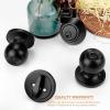 imageProbrico Door Knob and Deadbolt Set Exterior Door Lock Set 4 Pack Enrty Door Locks with Single Cylinder Deadbolt with The Same Keys Brushed Nickel Keyed AlikeBlack