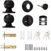 imageProbrico Door Knob and Deadbolt Set Exterior Door Lock Set 4 Pack Enrty Door Locks with Single Cylinder Deadbolt with The Same Keys Brushed Nickel Keyed AlikeOil Rubbed Bronze