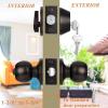 imageProbrico Door Knob and Deadbolt Set Exterior Door Lock Set 4 Pack Enrty Door Locks with Single Cylinder Deadbolt with The Same Keys Brushed Nickel Keyed AlikeOil Rubbed Bronze