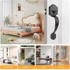 imageProbrico Double Sided Oil Rubbed Brown Front Door Handle SetExteriorInterior Keyless French Door HandlesEntry Handleset Passage Heavy Duty Door Lock Set with No Lock1PackBlack