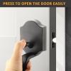 imageProbrico Double Sided Oil Rubbed Brown Front Door Handle SetExteriorInterior Keyless French Door HandlesEntry Handleset Passage Heavy Duty Door Lock Set with No Lock1PackOil Rubbed Brown
