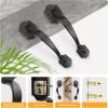 imageProbrico Double Sided Oil Rubbed Brown Front Door Handle SetExteriorInterior Keyless French Door HandlesEntry Handleset Passage Heavy Duty Door Lock Set with No Lock1PackOil Rubbed Brown